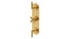 Contour Three Handle Wall Mount Shower Trim with Soft Cross/Soft Lever Handles in French Brass