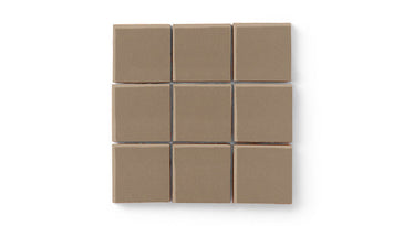 3x3 Straight Set Sheeted Original Ceramic Mosaic Tile in Sandstone Matte
