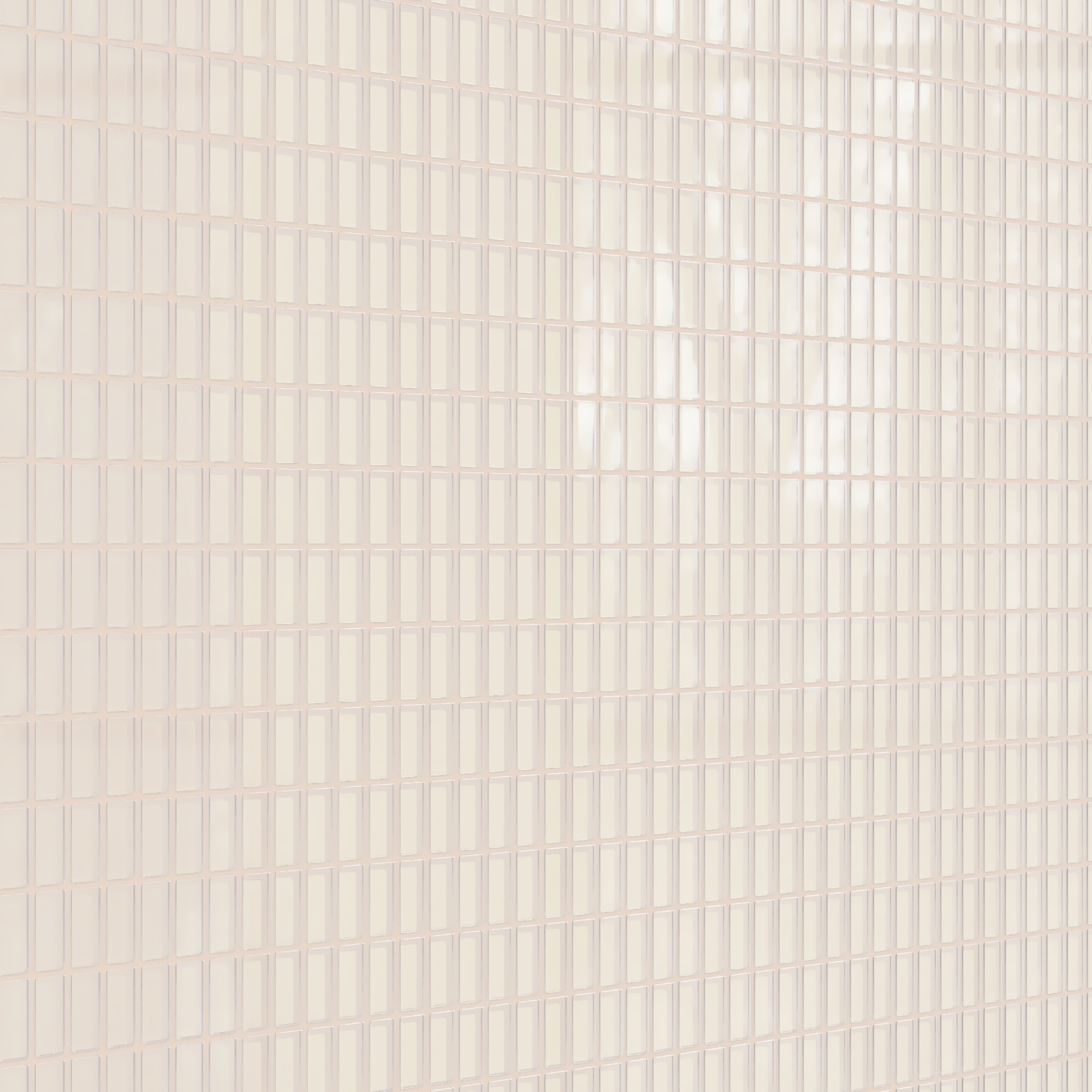 1x2 Straight Set Sheeted Glass Mosaic Tile in Sandpiper Gloss