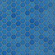 1" Hexagon Sheeted Original Ceramic Mosaic Tile in Aegean Sea Gloss