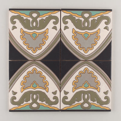 6x6 Handpainted Sample Old California #10  in Neutral Motif