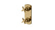 Emerson Two Handle Wall Mount Shower Trim with Classic Cross Handles in Uncoated Polished Brass