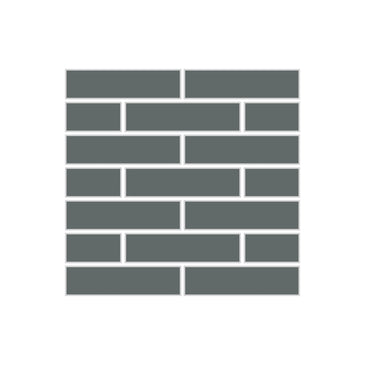 1x4 Half Offset Sheeted Original Ceramic Mosaic Tile in Flagstone Gloss