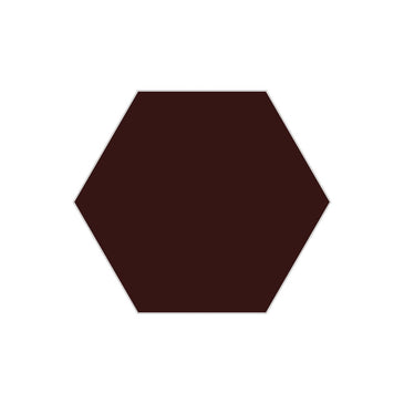 8" Hexagon Original Ceramic Tile in Garnet Matte