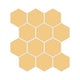 3" Hexagon Sheeted Original Ceramic Mosaic Tile in Haystack Matte