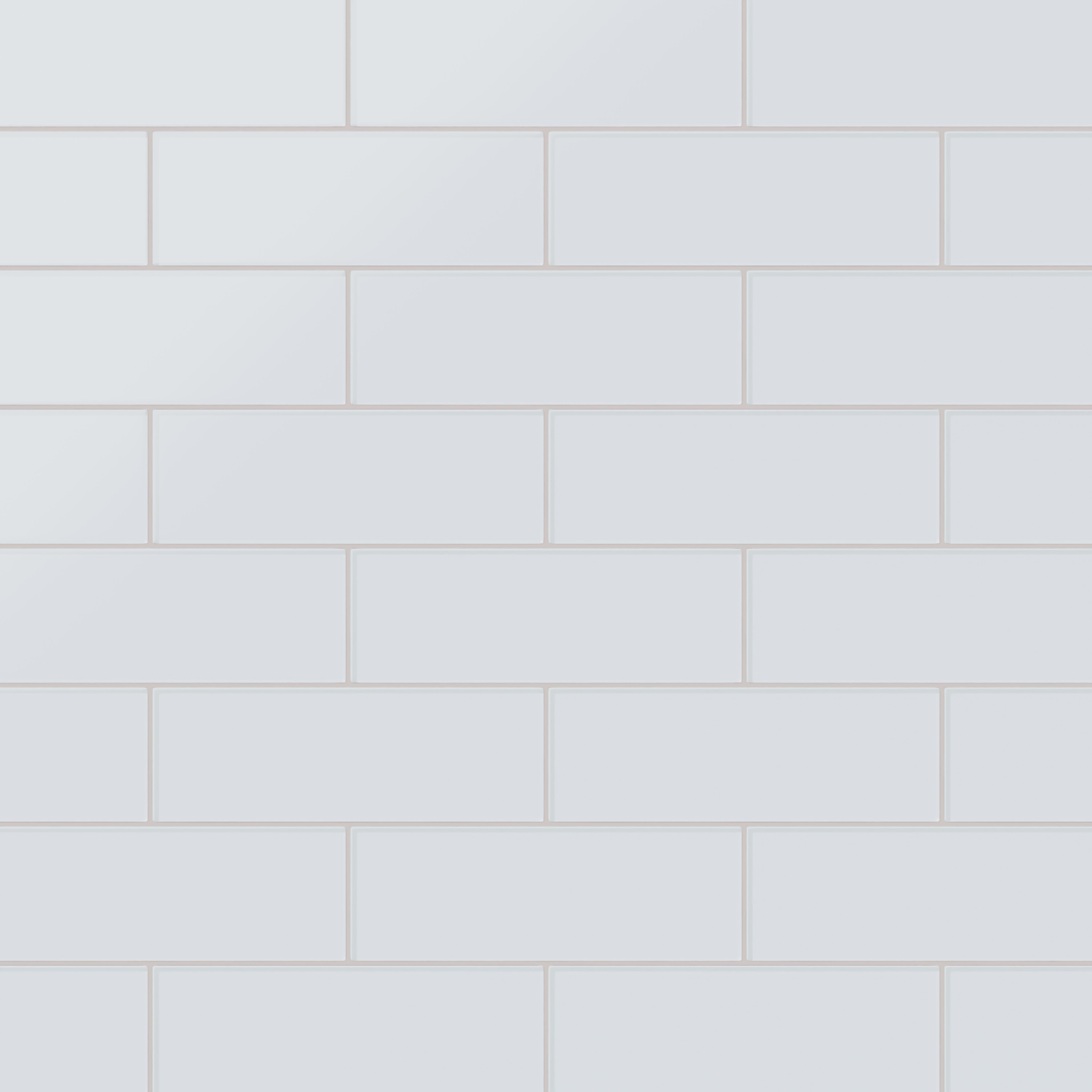 4x12 Glass Tile in Snowy Owl Matte