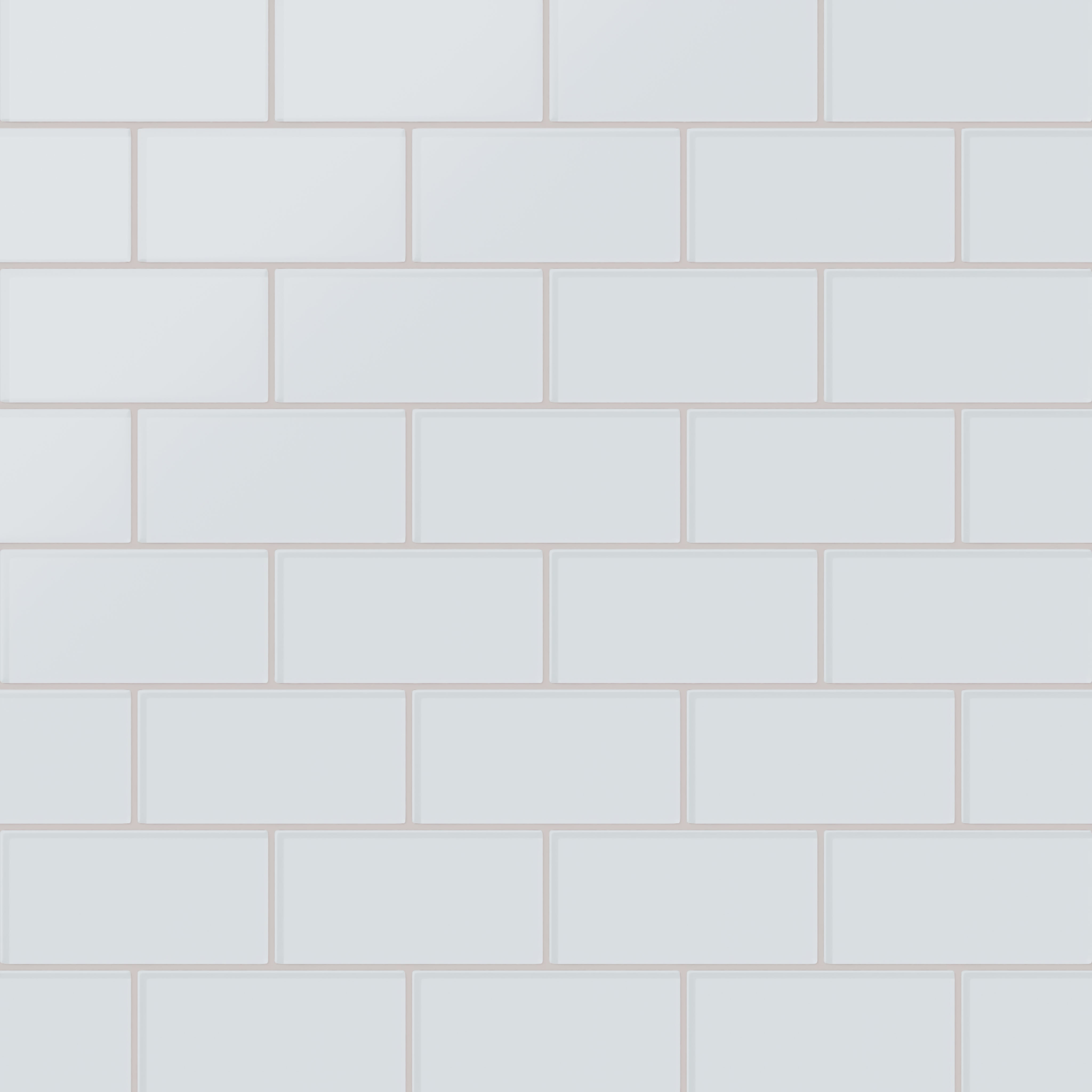 3x6 Glass Tile in Snowy Owl Matte