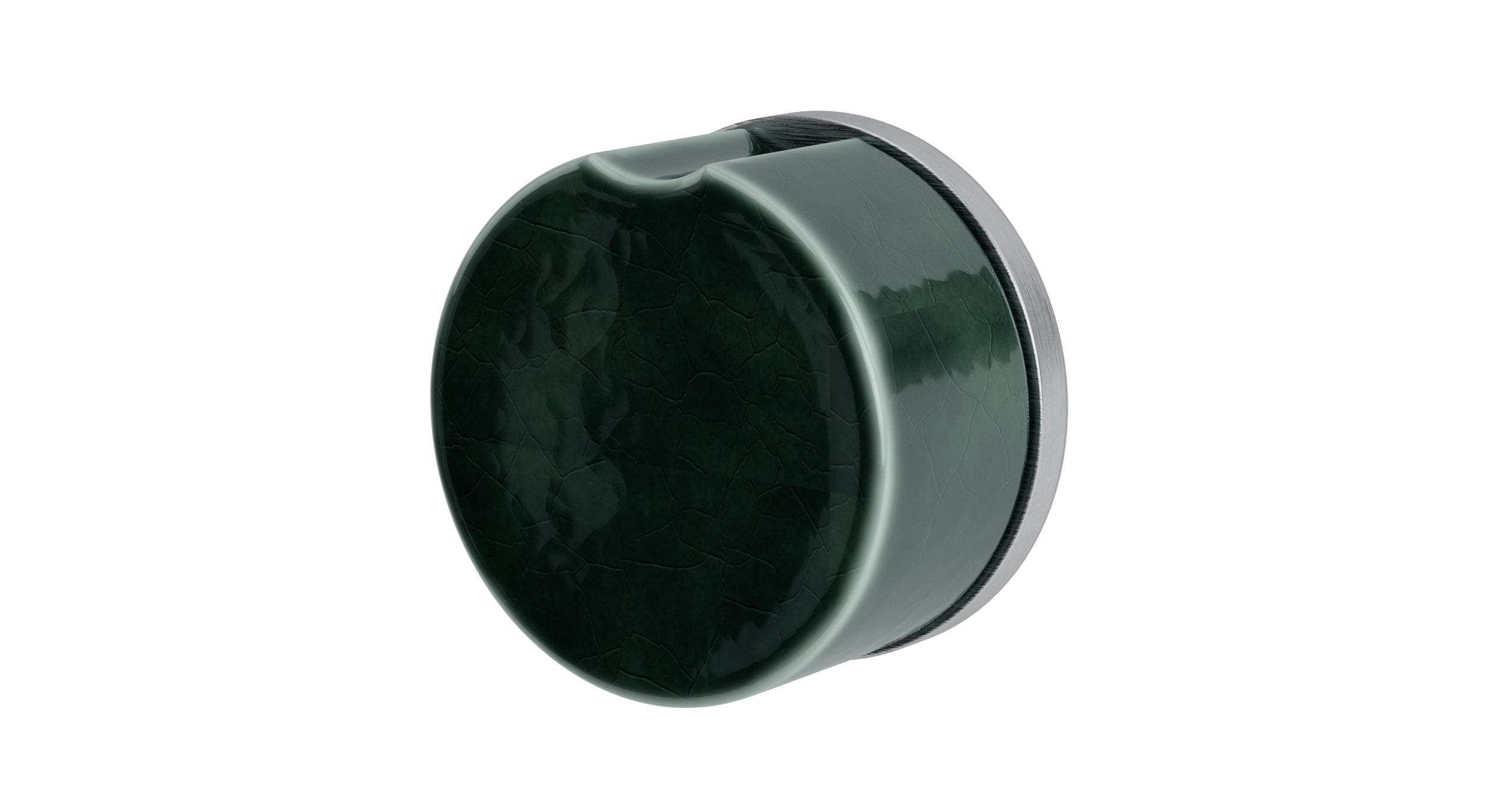 Foundry One Handle Wall Mount Diverter/Volume Control Shower Trim with Groove Ceramic Knob Handle in Satin Chrome