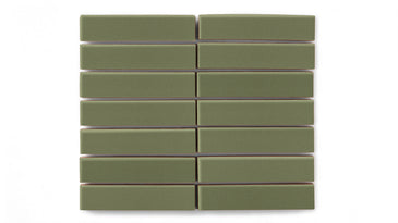 1x4 Straight Set Sheeted Original Ceramic Mosaic Tile in Peabody Gloss