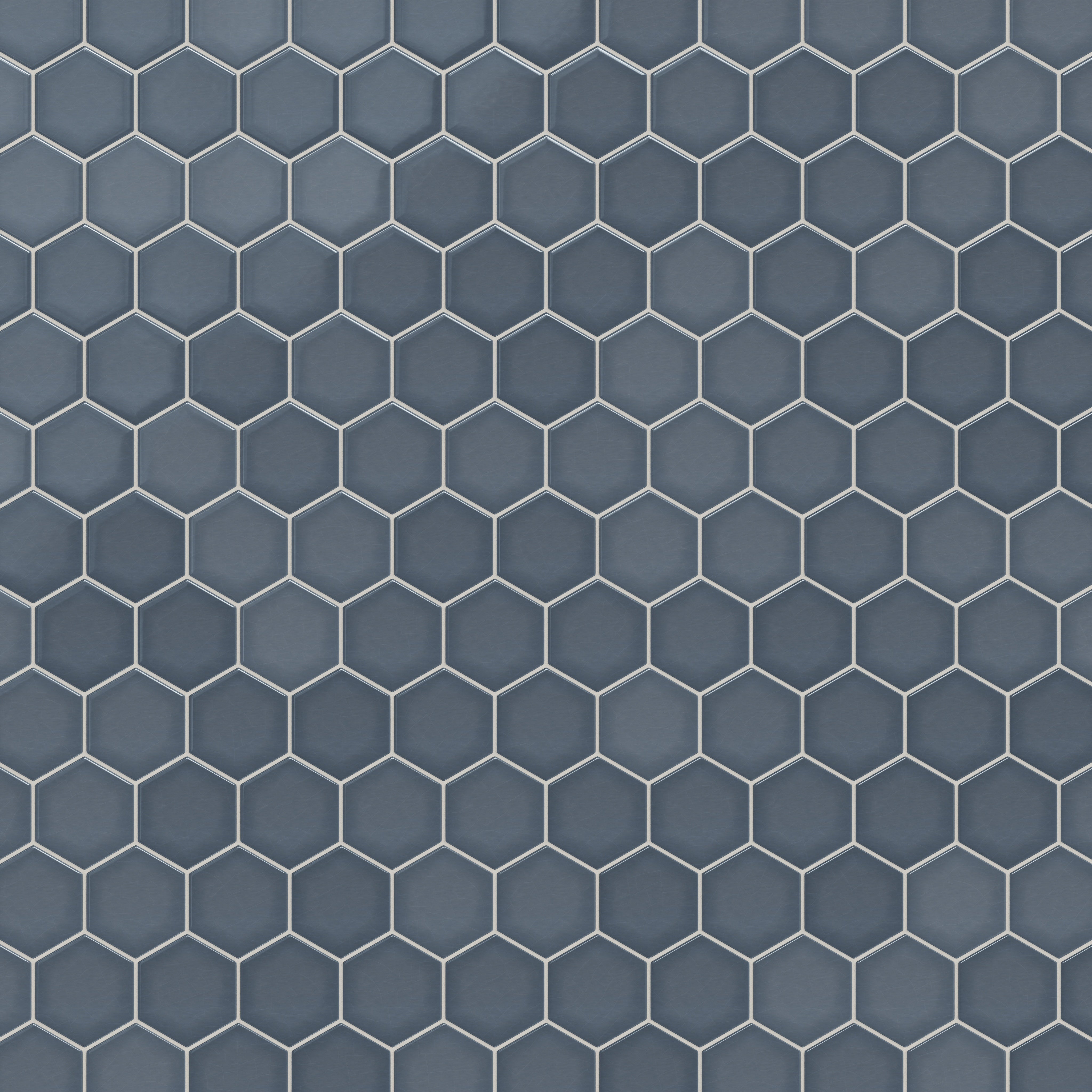 4" Hexagon Original Ceramic Tile in Nautical Gloss