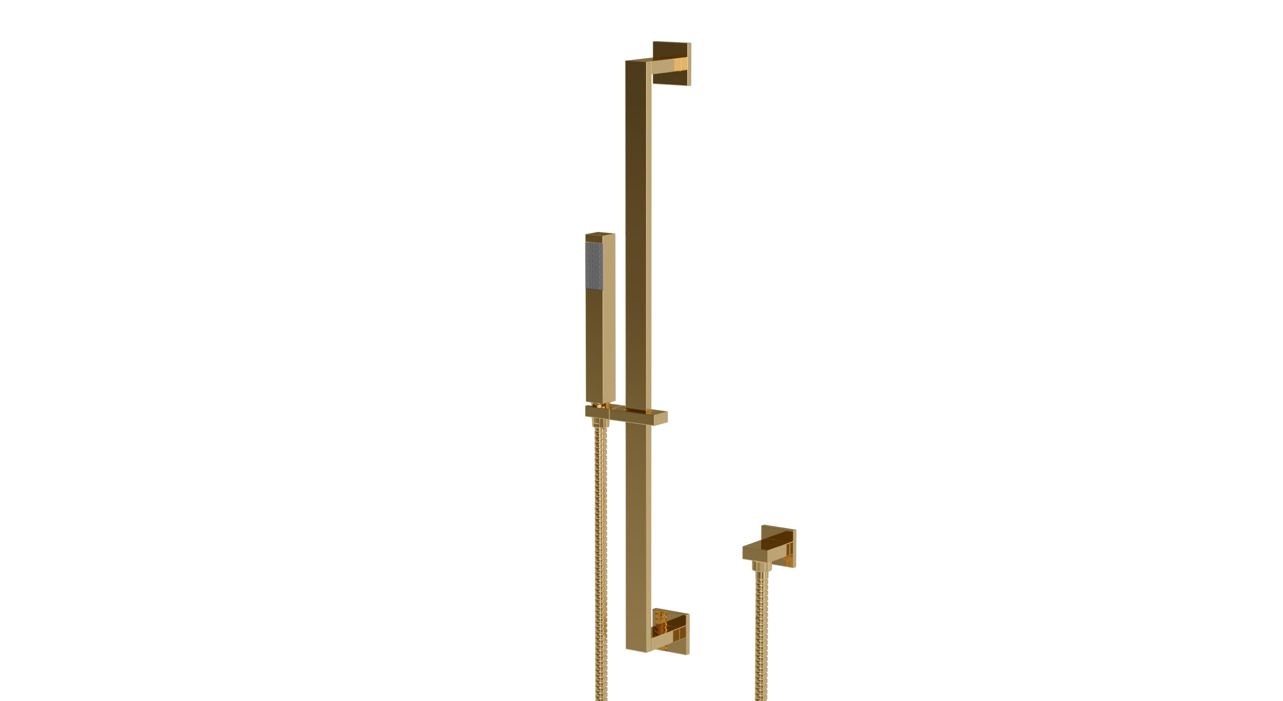 Flatiron Positioning Bar Kit - Less Hand Shower in Polished Brass