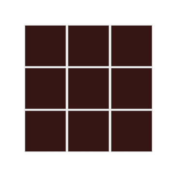 3x3 Straight Set Sheeted Original Ceramic Mosaic Tile in Garnet Matte