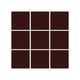 3x3 Straight Set Sheeted Original Ceramic Mosaic Tile in Garnet Matte