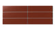 2x8 Natural Press Ceramic Tile in Carmine Matte