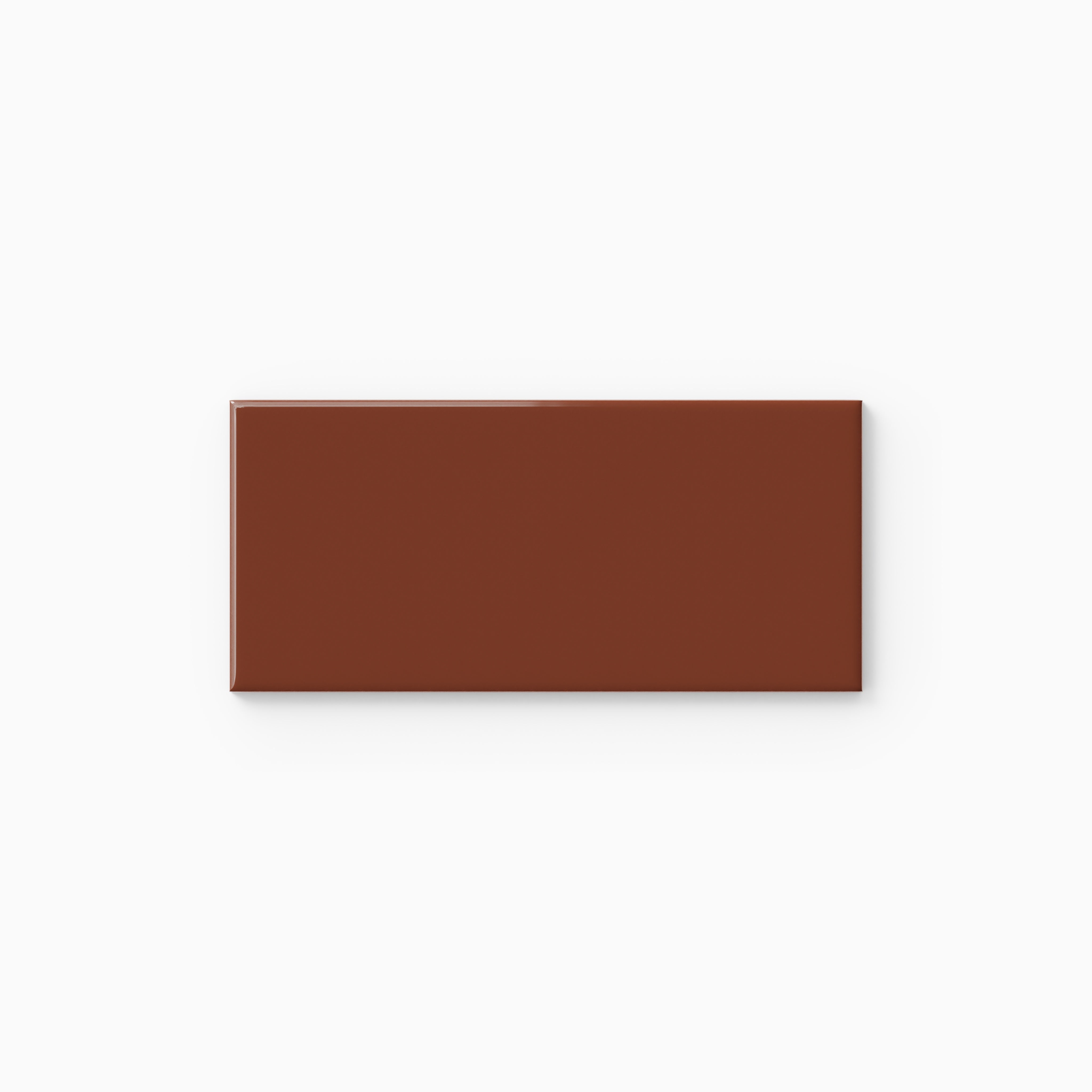 3x6 Natural Press Ceramic Tile in Red Iron Oxide Gloss