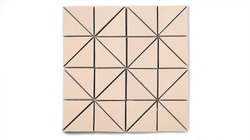 3" Triangle Sheeted - Quadrant Original Ceramic Mosaic Tile in Tumbleweed Matte