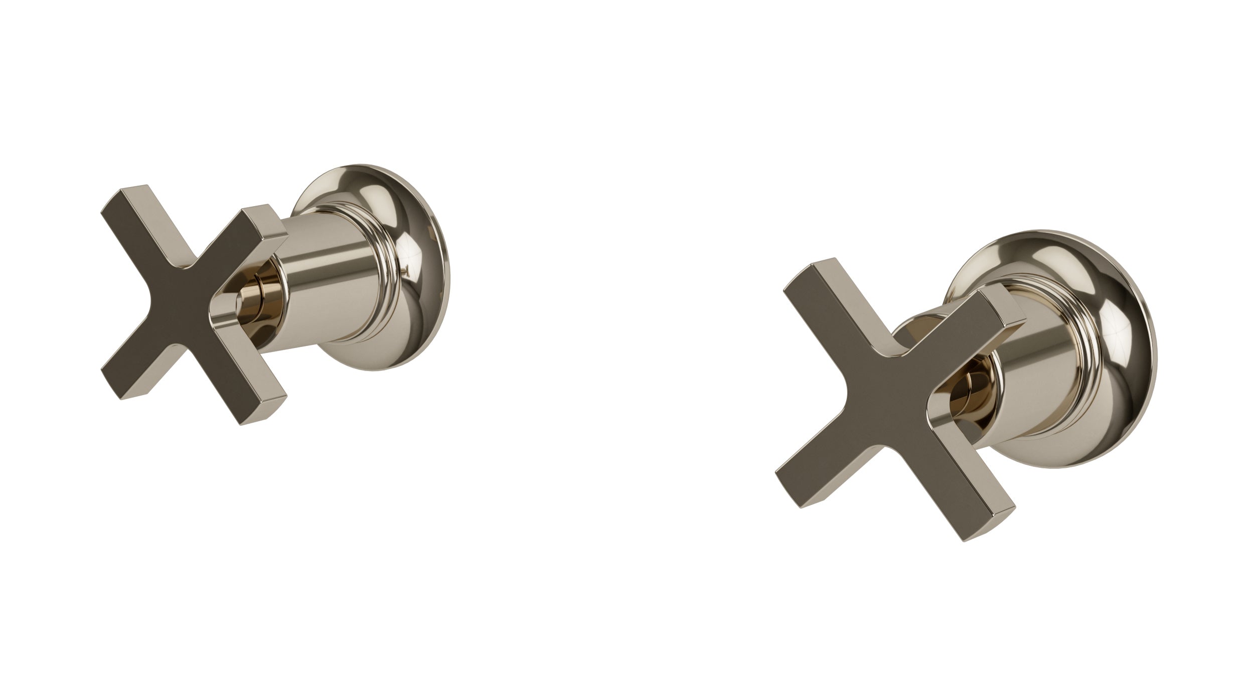 Emerson Two Handle Wall Mount Bath Trim with Classic Cross Handles