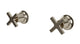 Emerson Two Handle Wall Mount Bath Trim with Classic Cross Handles in Polished Nickel