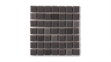 1x1 Straight Set Sheeted Original Ceramic Mosaic Tile in Carbon Matte