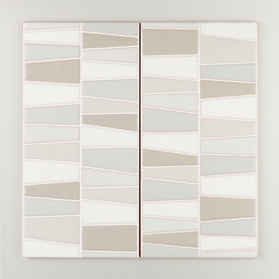 6x12 Handpainted Sample River Rock  in Neutral Motif