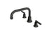 Emerson Two Handle Deck Mount Squaretop Bath Trim with Classic Lever Handles in Oil Rubbed Bronze
