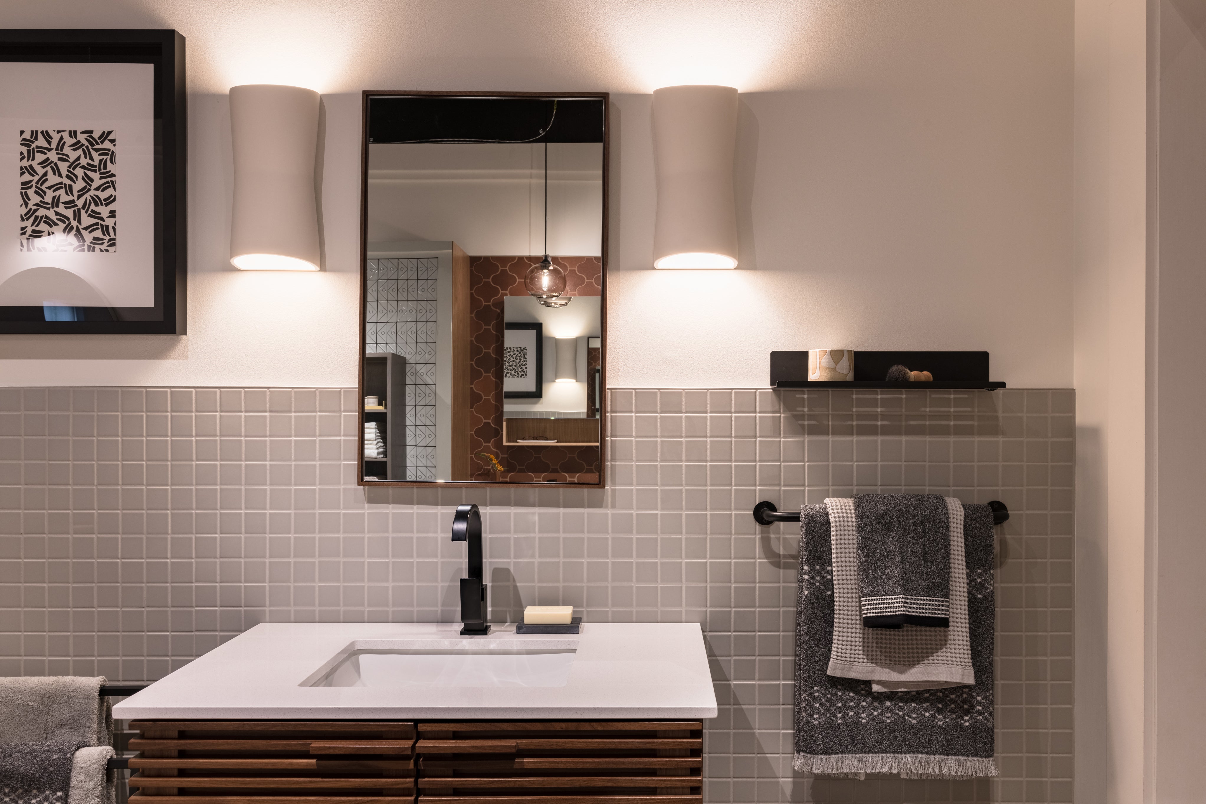 2x2 Straight Set Sheeted Natural Press Ceramic Mosaic Tile in Titanium Grey Matte