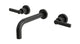 Flatiron Two Handle Wall Mount 7.5" Lavatory Faucet with Linear Lever Handles in Oil Rubbed Bronze