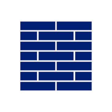 1x4 Half Offset Sheeted Original Ceramic Mosaic Tile in Azul Matte