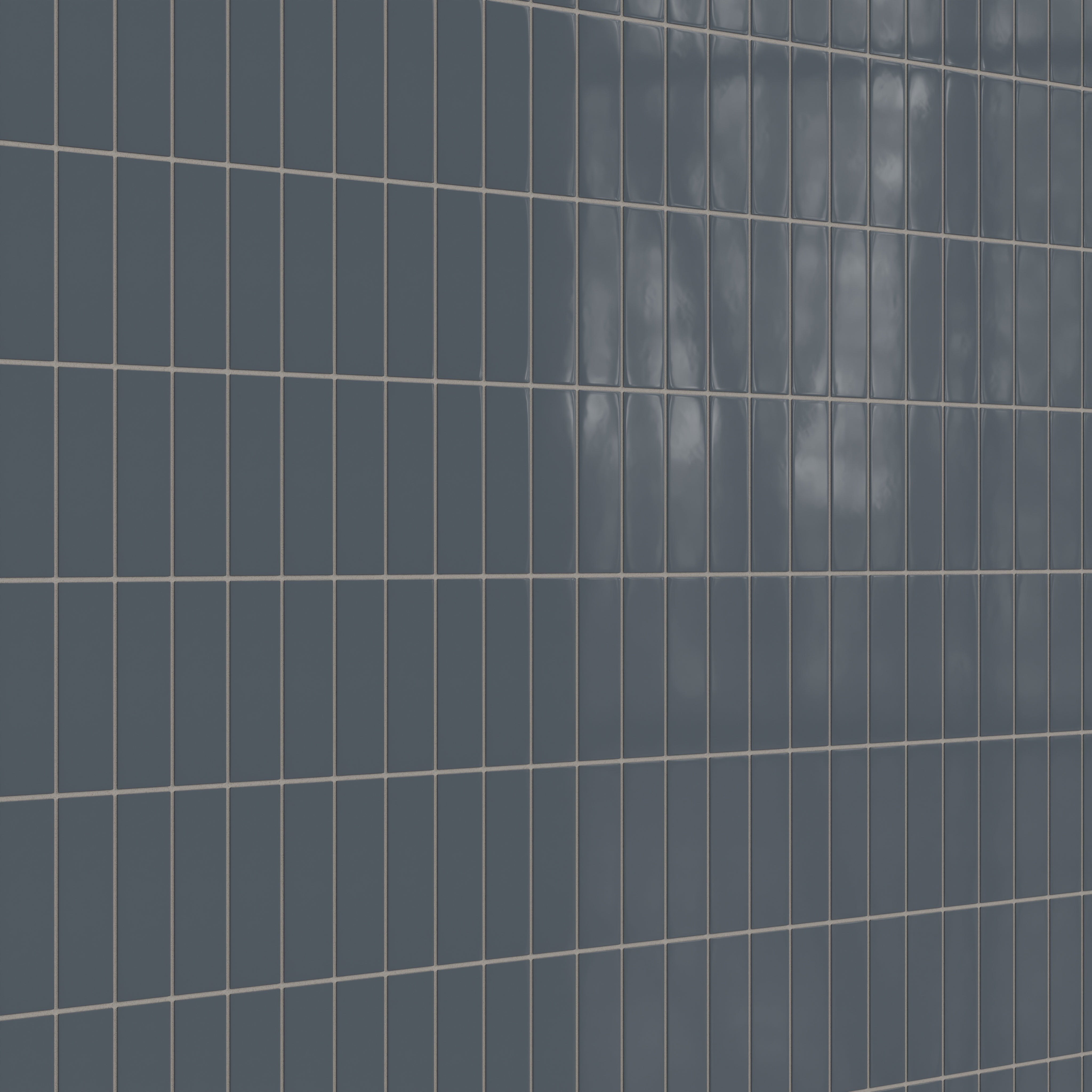 2x6 Natural Press Ceramic Tile in Indigo Gloss