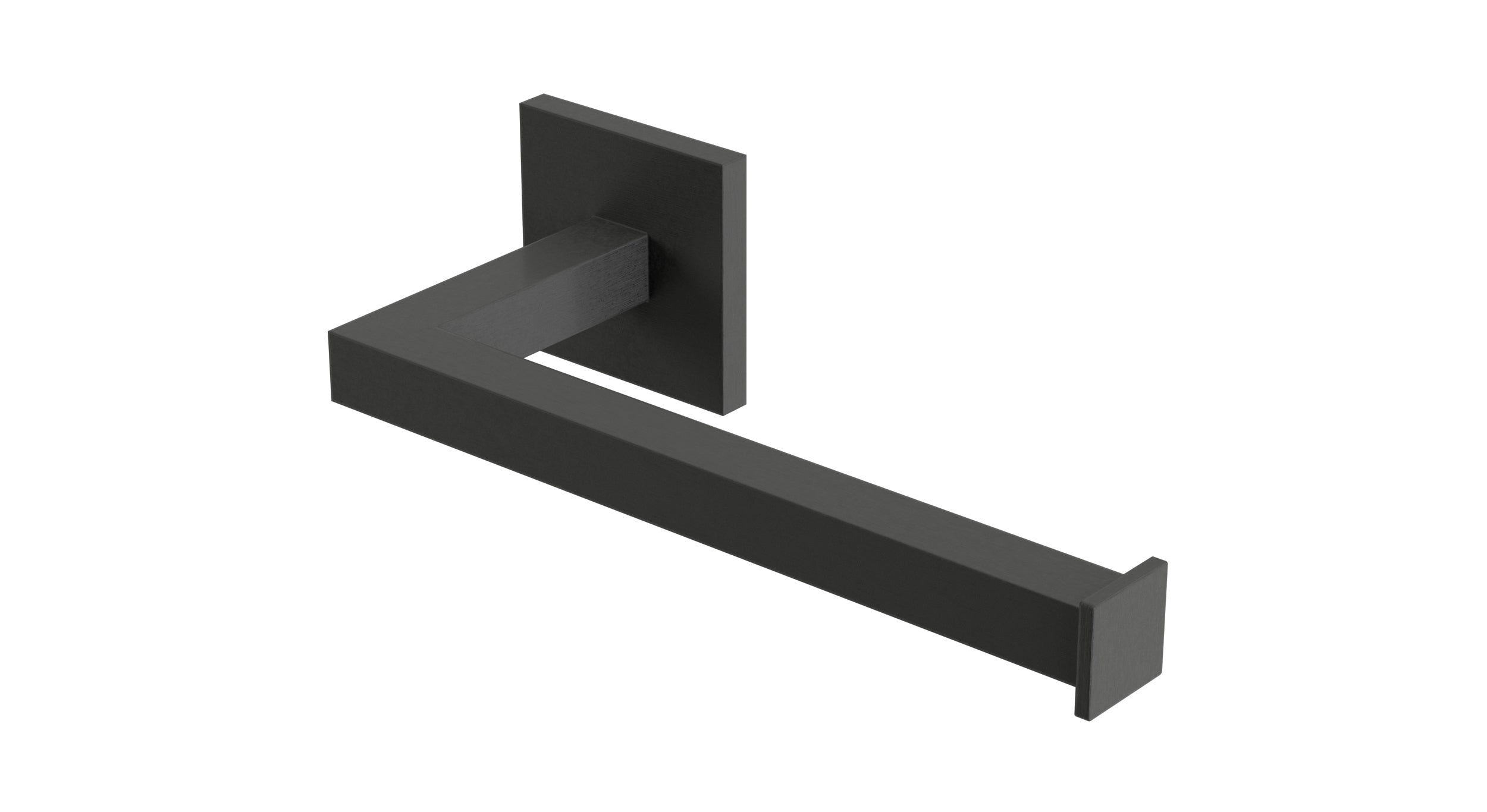 Flatiron Square Hand Towel Bar in Blackened Nickel