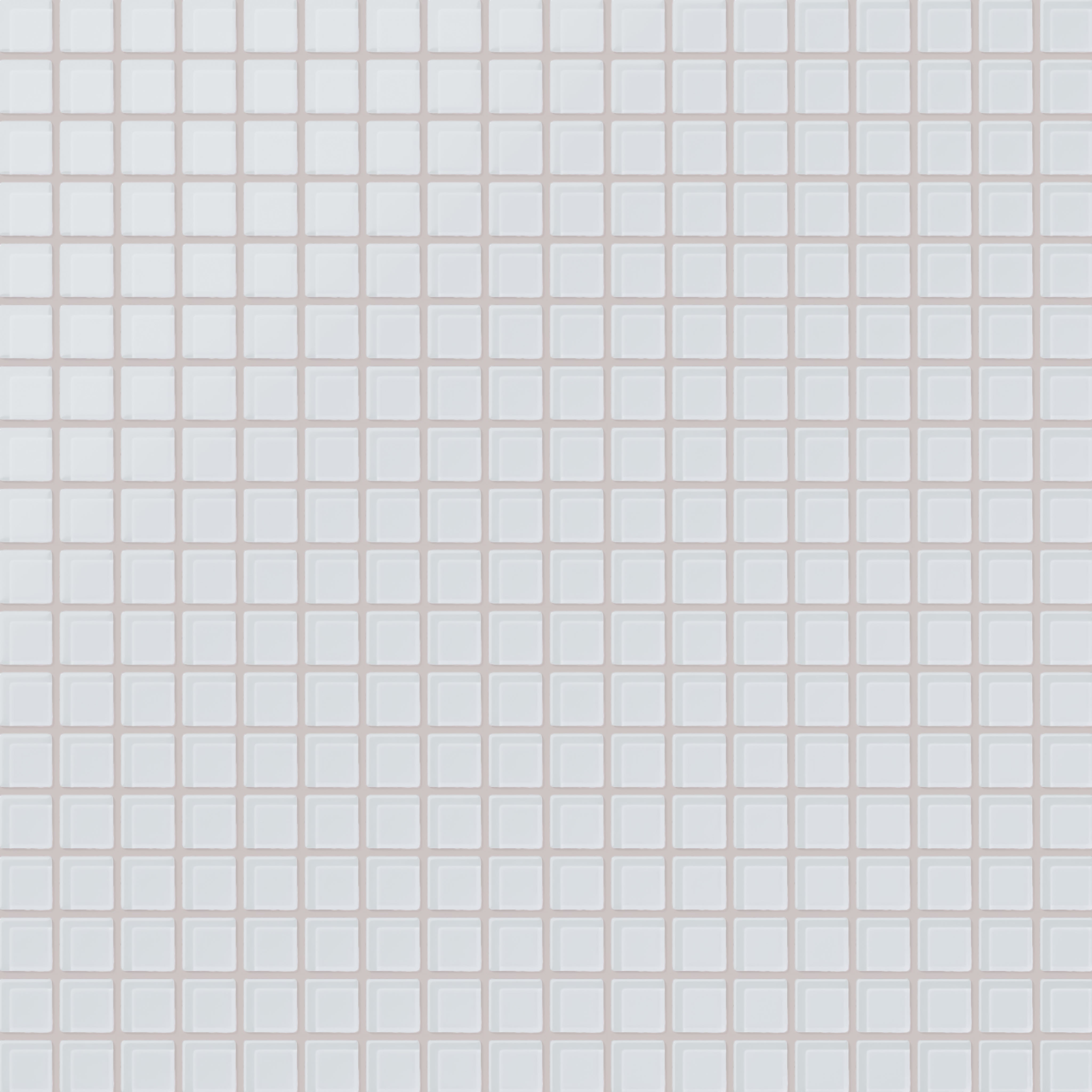 1x1 Straight Set Sheeted Glass Mosaic Tile in Snowy Owl Matte