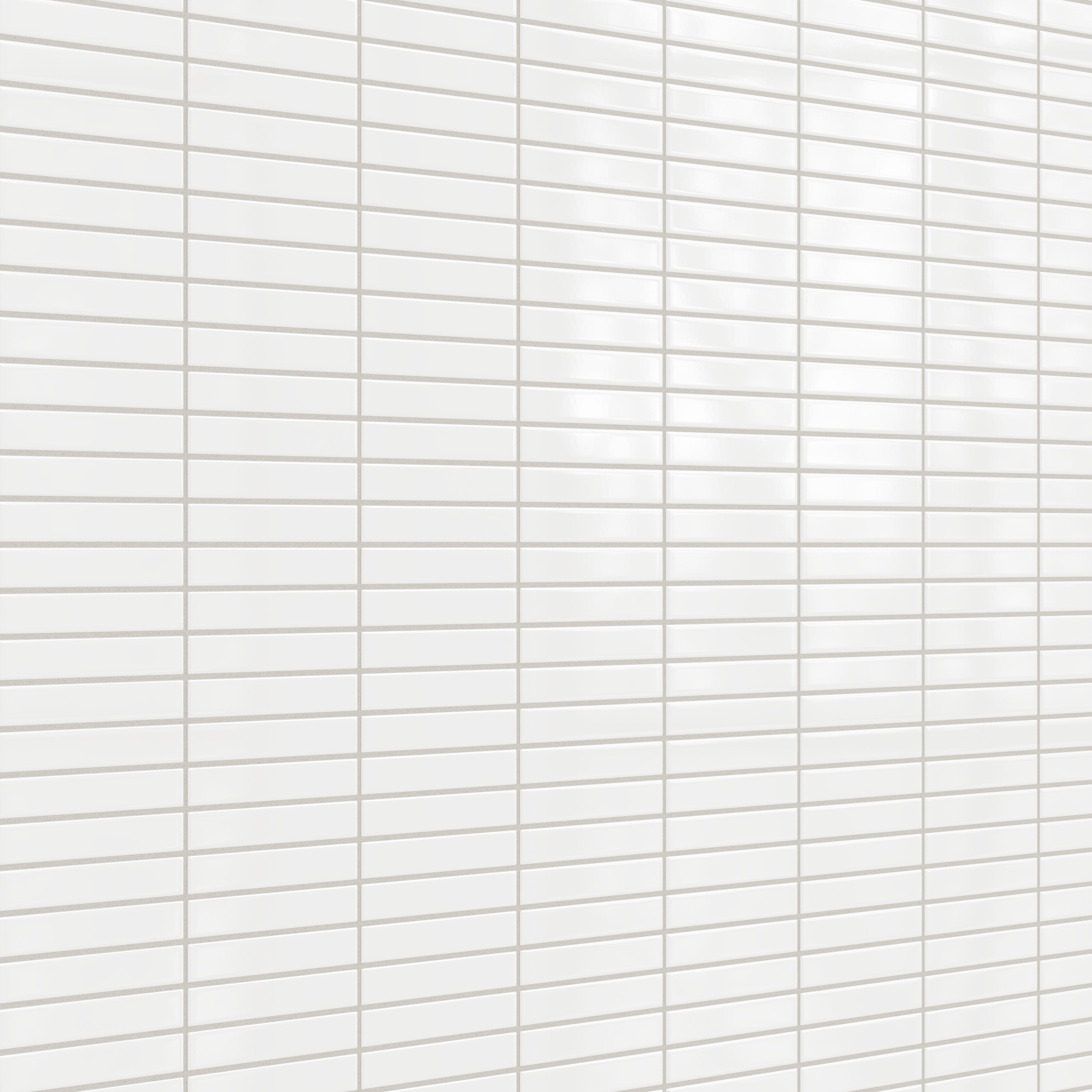 1x6 Straight Set Sheeted Original Ceramic Mosaic Tile in Calcite Gloss