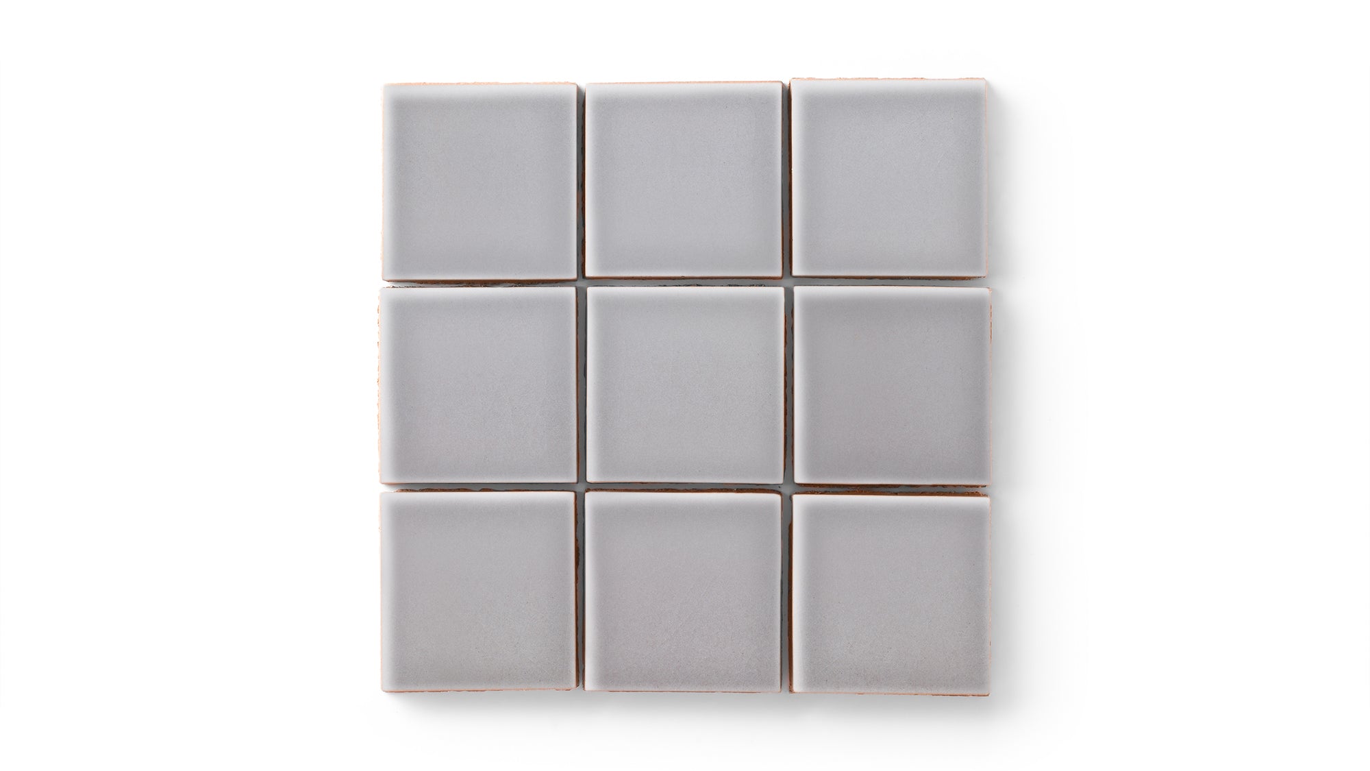 3x3 Straight Set Sheeted Original Ceramic Mosaic Tile in Dust Storm Gloss