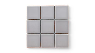 3x3 Straight Set Sheeted Original Ceramic Mosaic Tile in Dust Storm Gloss