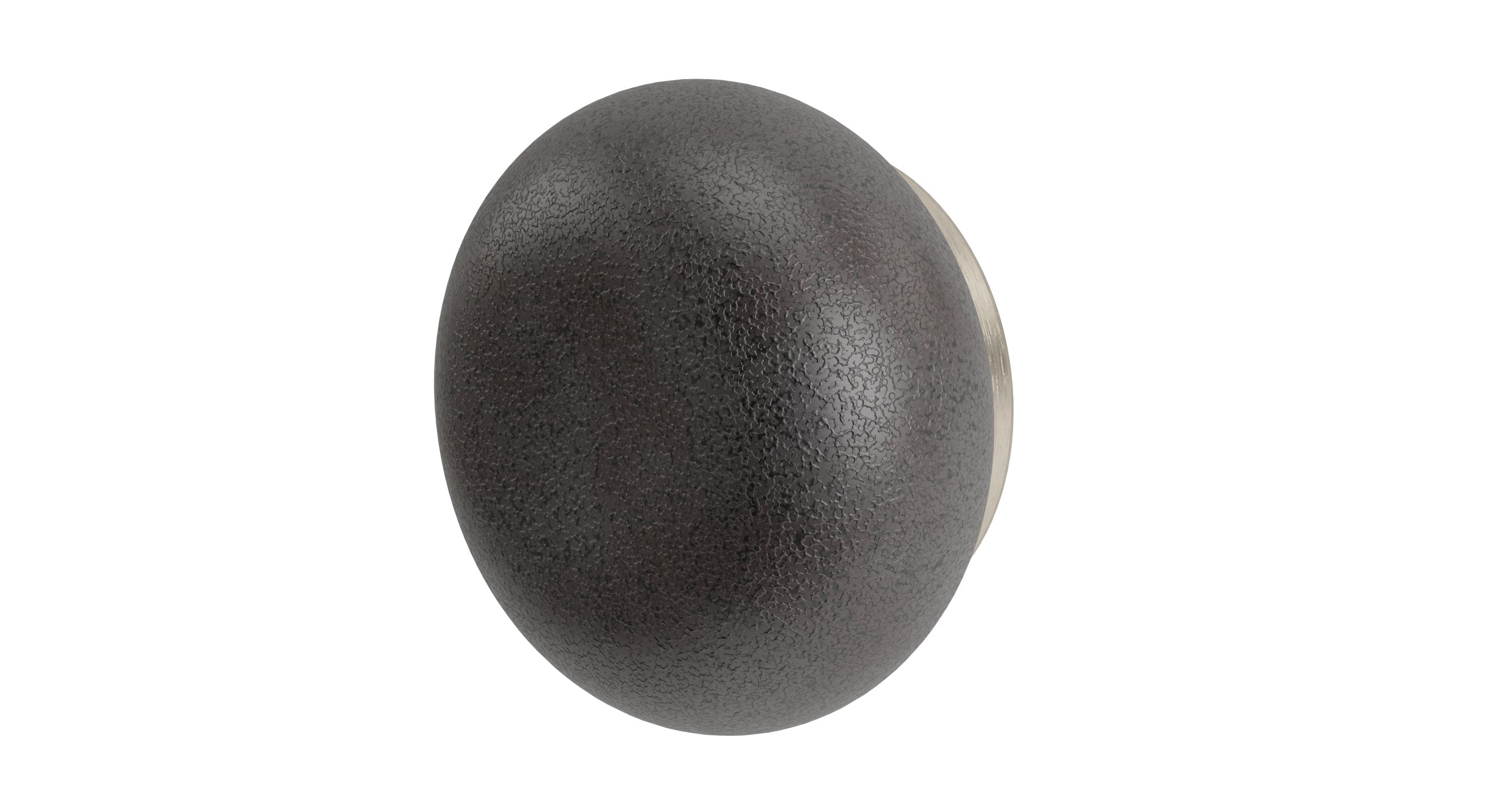 Foundry One Handle Wall Mount Diverter/Volume Control Shower Trim with Pebble Ceramic Knob Handle in Satin Nickel