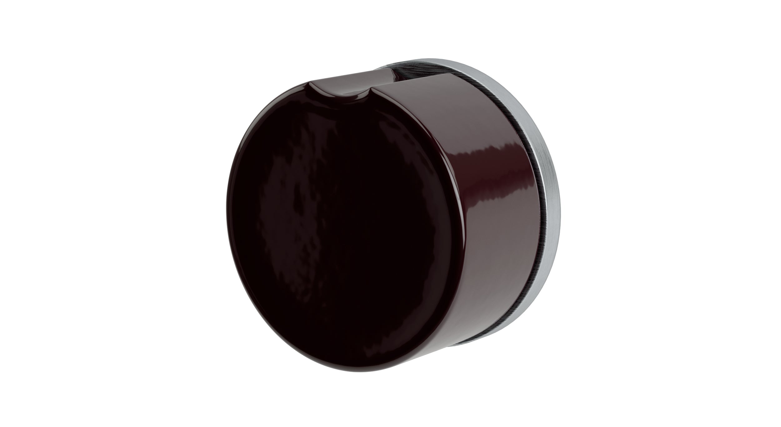 Foundry One Handle Wall Mount Diverter/Volume Control Shower Trim with Groove Ceramic Knob Handle in Satin Chrome