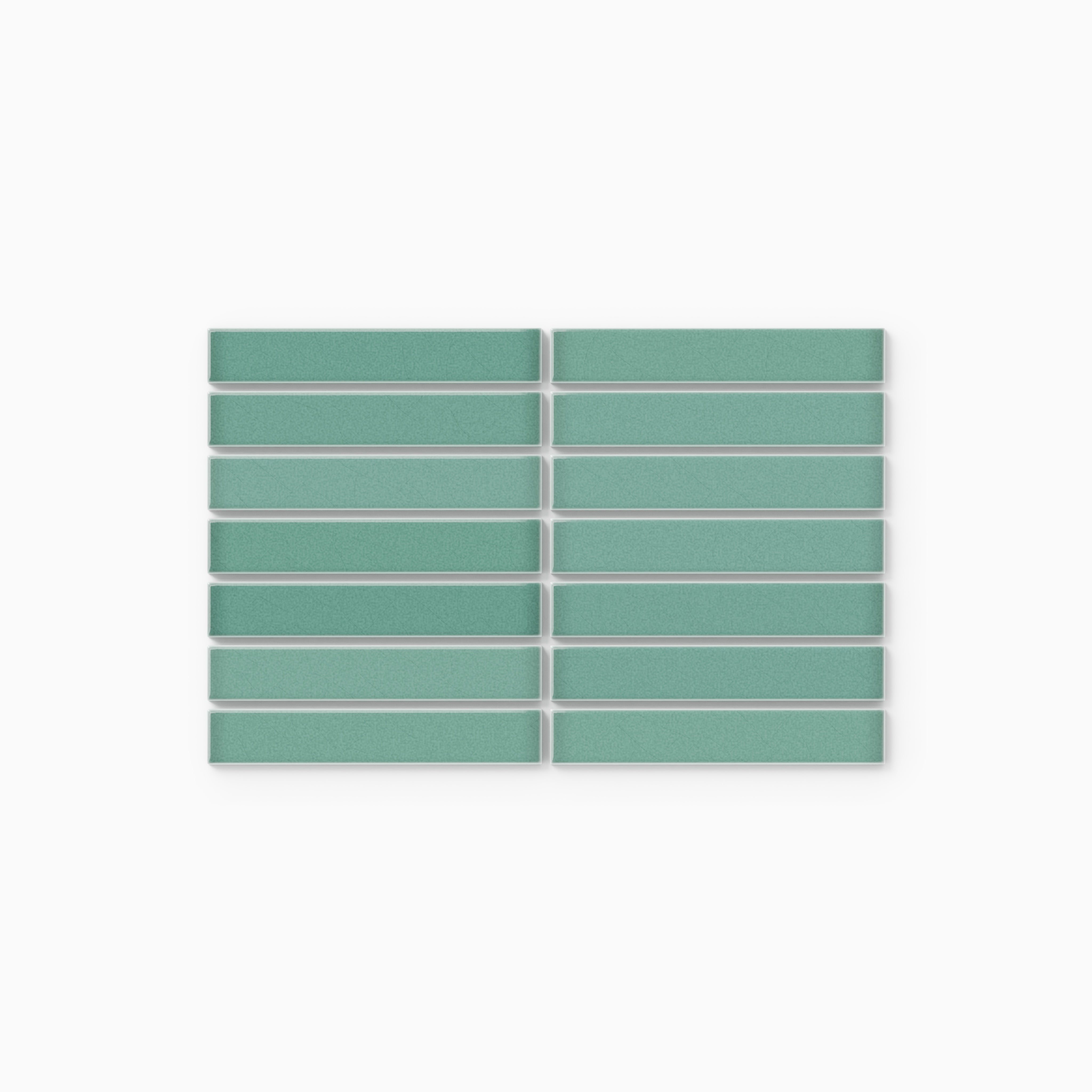 1x6 Straight Set Sheeted Original Ceramic Mosaic Tile in Amalfi Coast Gloss