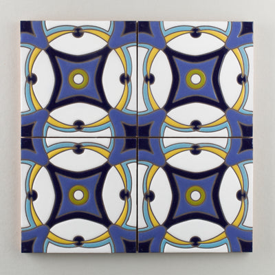 6x6 Handpainted Sample Morris  in Cool Motif