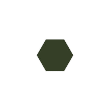 4" Hexagon Original Ceramic Tile in Hunter Green Gloss