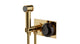 Foundry One Handle Wall Mount Bidet Trim with Pebble Ceramic Knob Handle in Polished Brass