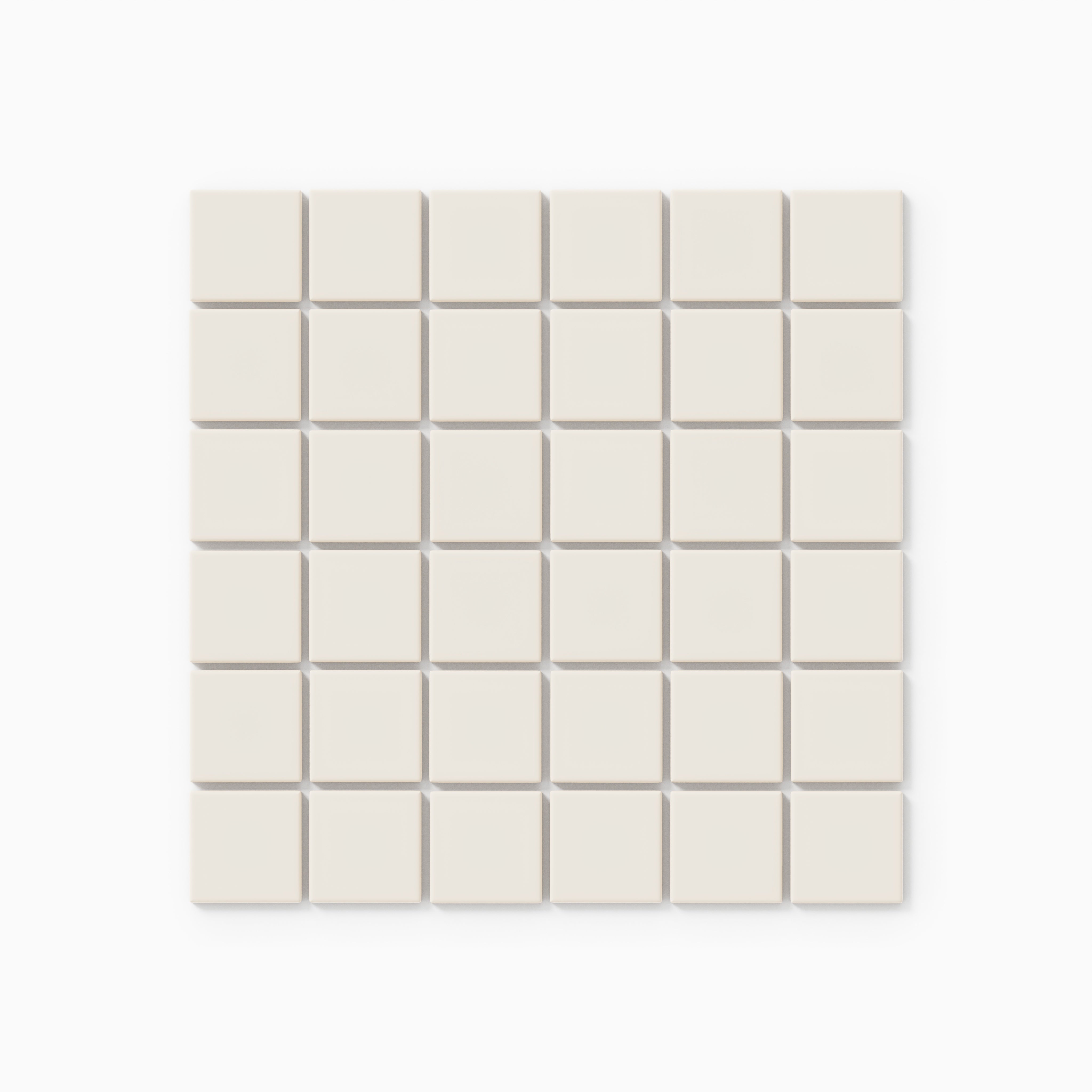2x2 Straight Set Sheeted Original Ceramic Mosaic Tile in Feldspar Matte