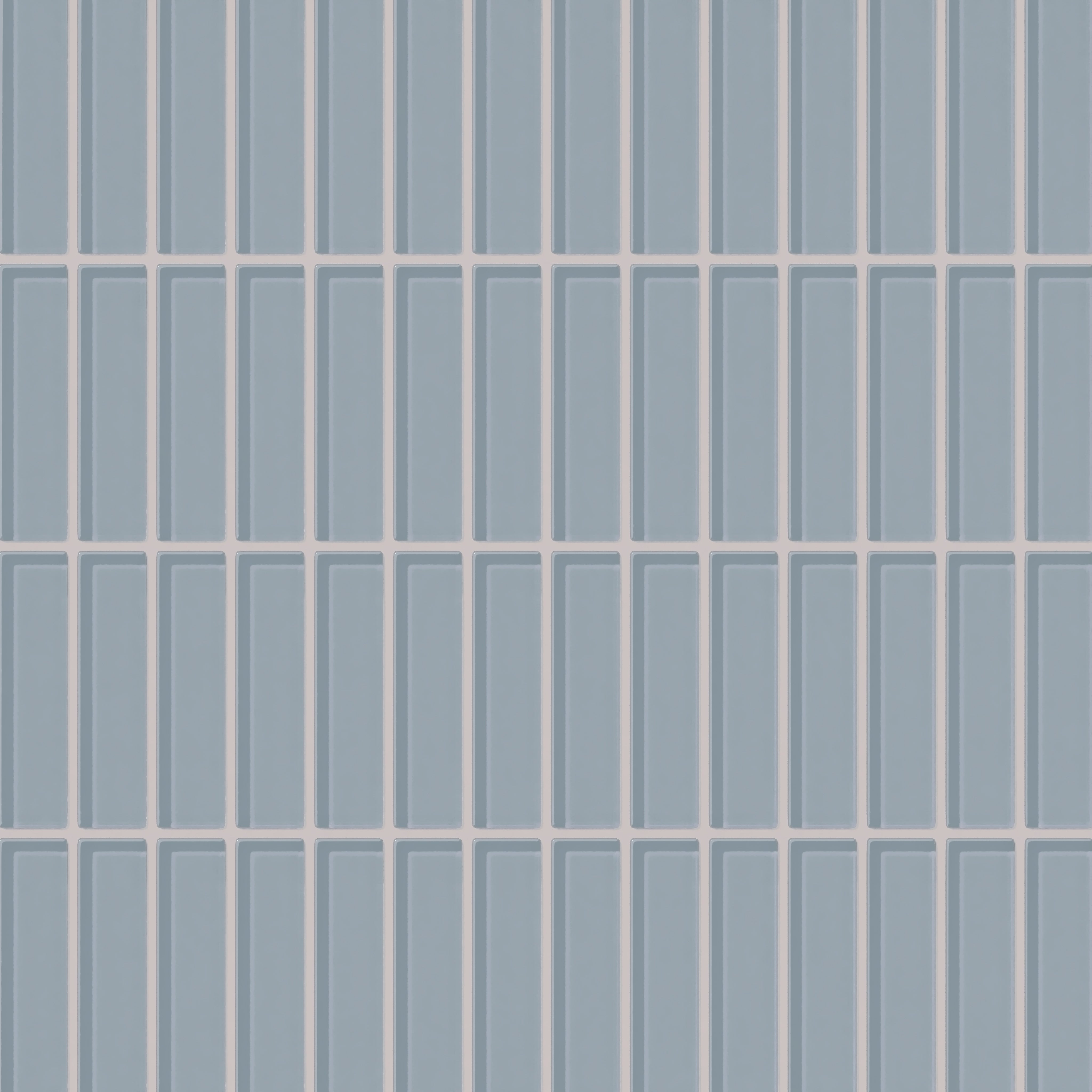 1x4 Straight Set Sheeted Glass Mosaic Tile in Pinyon Jay Gloss