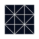 3" Triangle Sheeted - Quadrant Original Ceramic Mosaic Tile in Navy Blue Matte