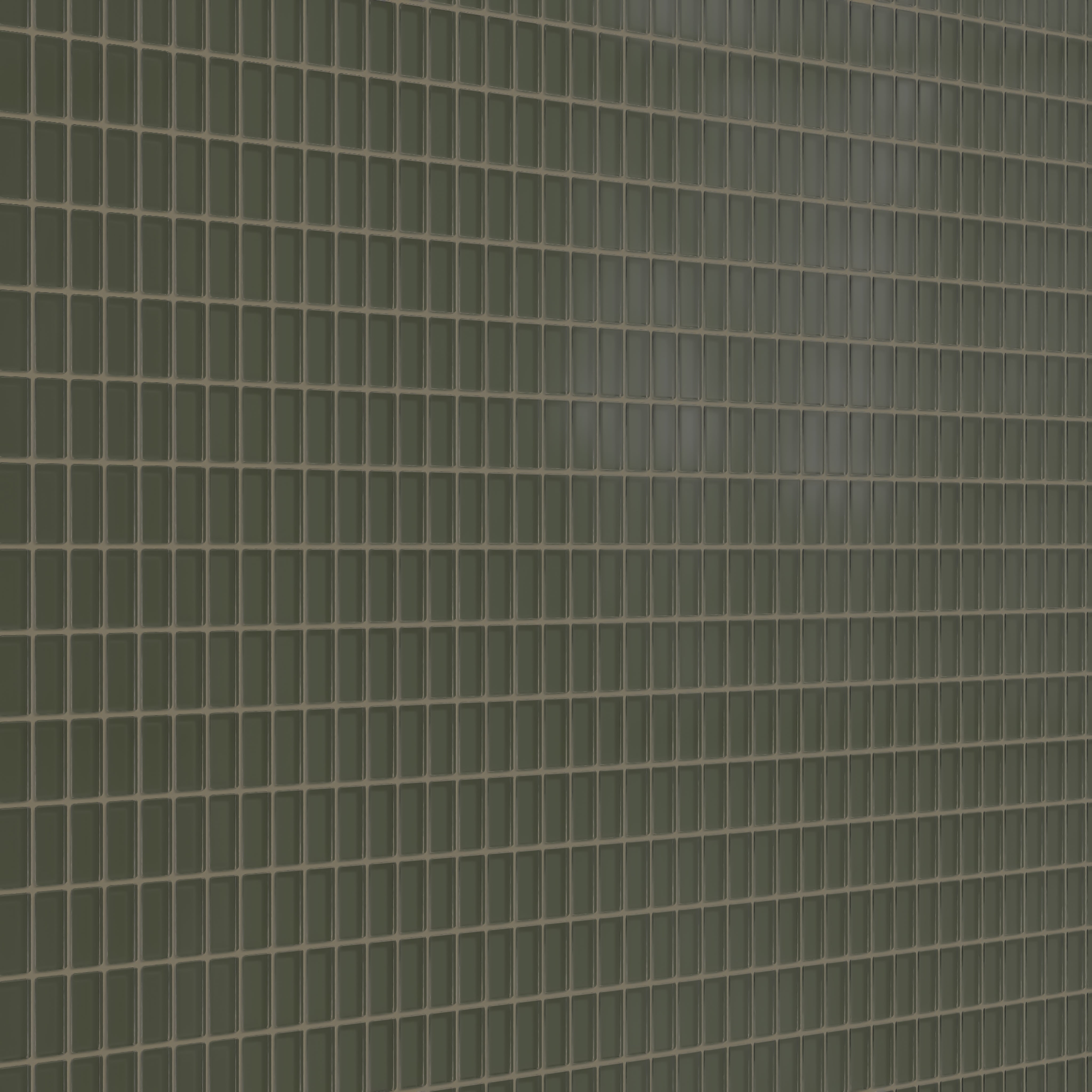 1x2 Straight Set Sheeted Glass Mosaic Tile in Roadrunner Matte