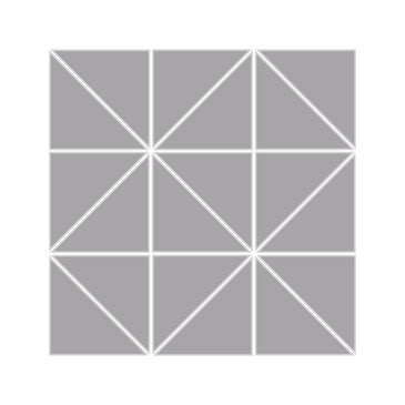 3" Triangle Sheeted - Quadrant Original Ceramic Mosaic Tile in Thistle Matte