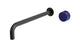 Foundry One Handle Wall Mount 12" Lavatory Faucet with Groove Ceramic Knob Handle in Oil Rubbed Bronze