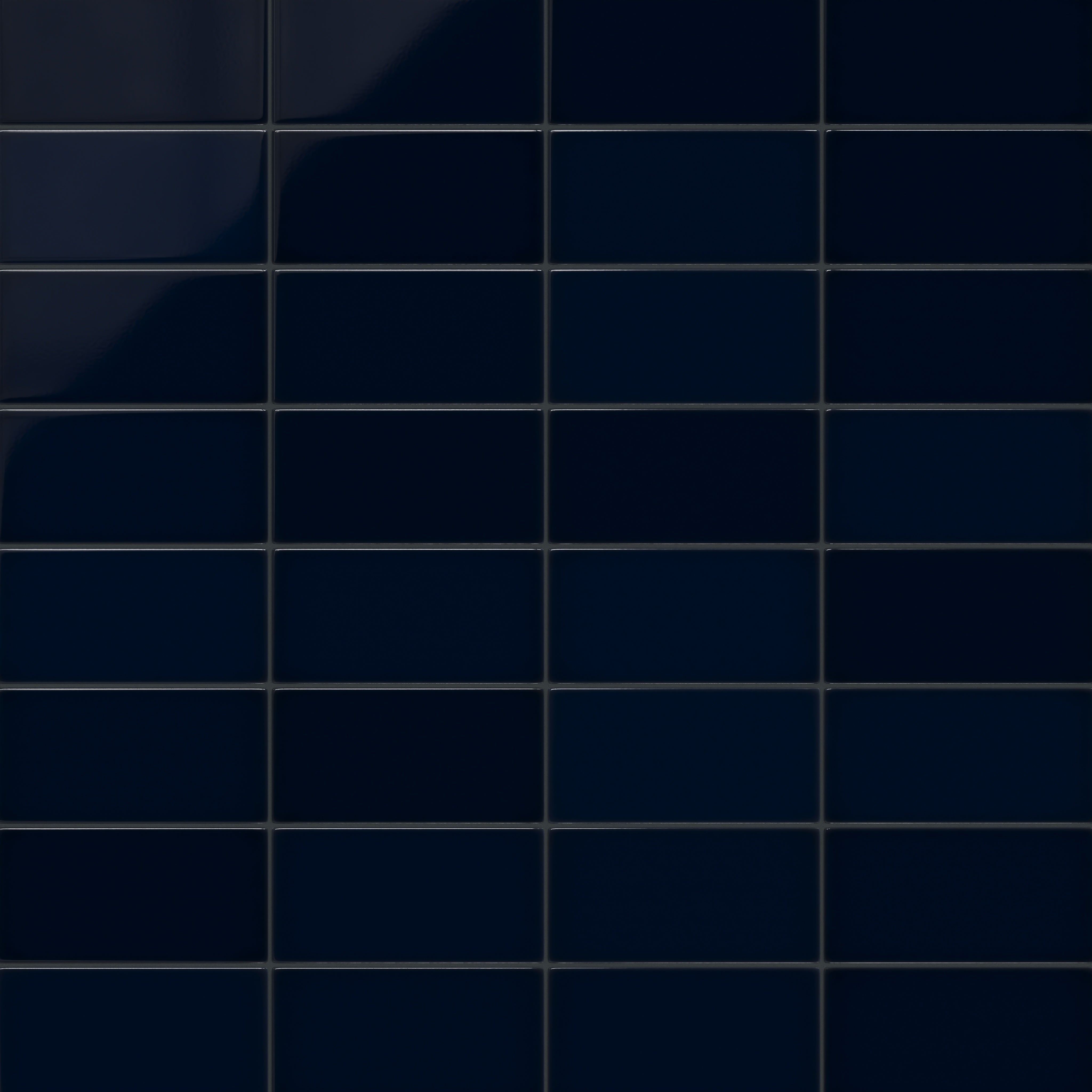 6x12 Original Ceramic Tile in Navy Blue Gloss