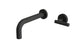 Contour One Handle Wall Mount 7.5" Lavatory Faucet with Soft Lever Handle in Matte Black