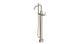 Contour One Handle Floor Mount Squaretop Bath Trim with Hand Shower and Soft Lever Handle in Satin Nickel