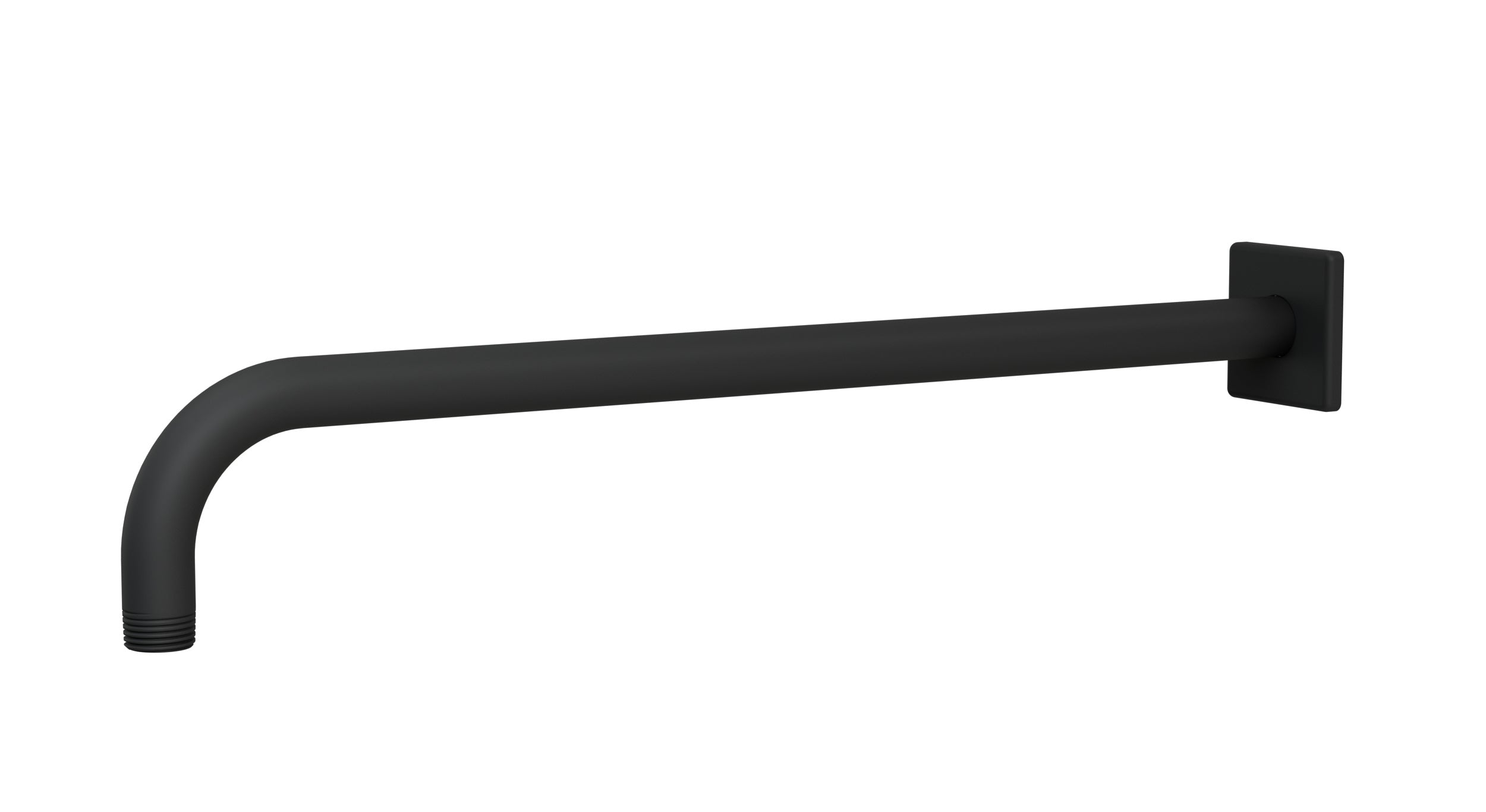 Flatiron 90-Degree 16" Shower Arm with Flange in Matte Black